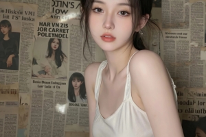 报纸墙 可爱漂亮养眼美女 4k壁纸 3840x2160