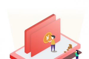 男孩在手机里取钱免抠图