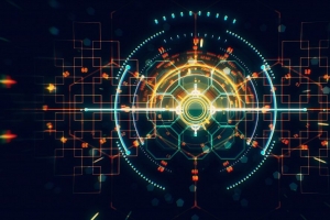 3840x2160 全息图 图案 发光 几何 抽象壁纸 背景