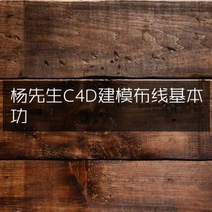 杨先生精通C4D建模布线基础技巧