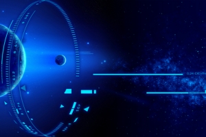 科技星空海报背景