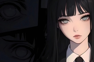 长发动漫女孩 西服 领带 日向雏田3440x1440带鱼屏壁纸超清