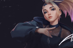 LOL英雄联盟离群之刺 The Baddest 插画 阿卡丽4k壁纸