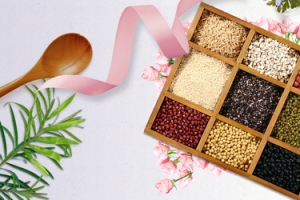 谷类食品促销简约背景