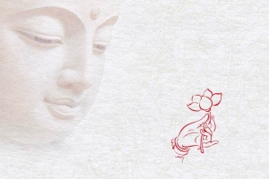 中国风佛像为九寨祈福海报背景psd