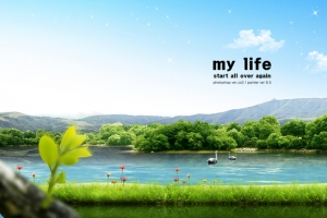 淘宝山水背景