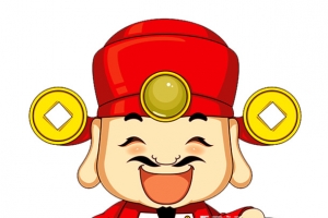 手捧元宝的财神