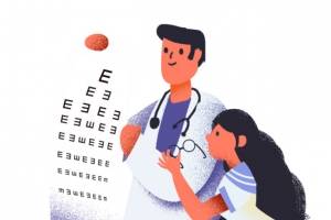 手绘近视医生