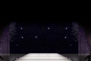 夜晚星光街道背景