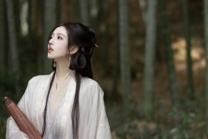 竹林古风气质美女何瑞贤4K壁纸 3840x2400