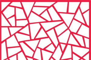 红色隔断栅格板