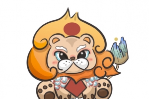 春节福气狮子IP造型元素
