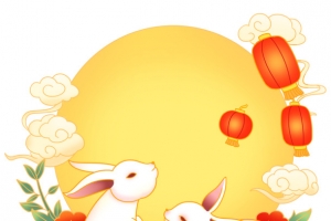 手绘中秋元素图