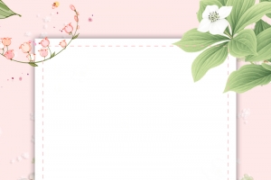 小清新边框鲜花海报