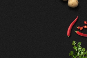 香辣火锅质感俯视图黑色banner