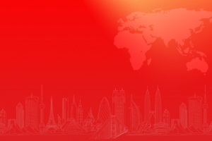 国际经融中国风红色海报背景