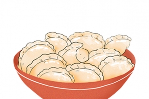 手绘水饺图片素材
