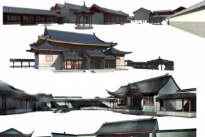 中国风建筑背景