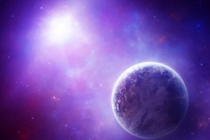 紫色星空星球宇宙
