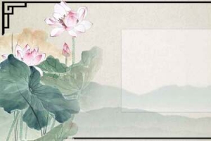 彩色水墨中国画banner海报