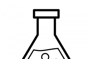 黑色创意化学反应瓶子高清PNG透明免扣设计素材免费下载