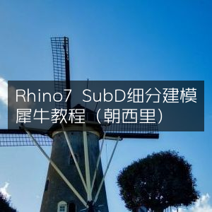 Rhino7 SubD细分建模详细教程（朝西里专属）
