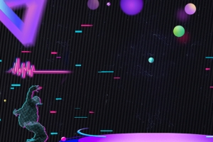 双11狂欢节抖音风黑色背景