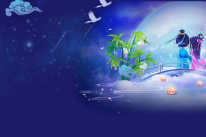 七夕浪漫紫色淘宝海报banner背景