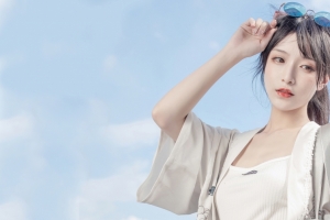 天空 养眼好看身材美女墨镜 阳光3440x1440带鱼屏壁纸