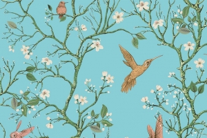 鸟 树枝 花 春天 图案 4k壁纸 3840x2160