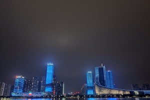 合肥市政务区天鹅湖夜景