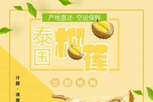 榴莲促销海报