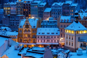 冬天国外卡罗维瓦利建筑4K高清风景壁纸3840x2160免费下载