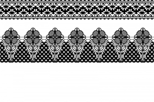 黑色浪漫蕾丝边高清PNG透明装饰花纹设计素材免费下载