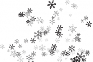 黑色漂浮雪花PNG透明素材免费下载