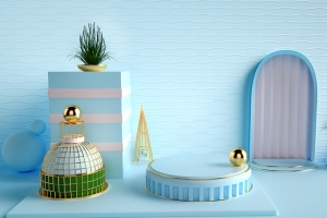 C4D，科幻，绚丽，背景