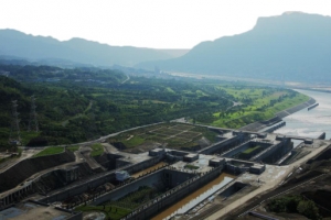 三峡大坝全貌摄影