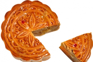 切开的月饼素材中秋
