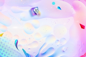 酷炫流体渐变美妆促销PSD分层主图