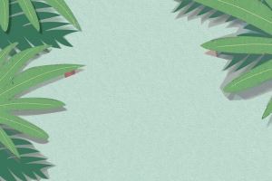 春天手绘美妆绿色植物护肤H5背景