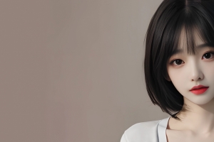 短发美女 ai绘画 3440x1440带鱼屏壁纸