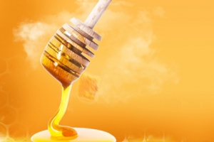 纯正蜂蜜正宗促销黄色banner
