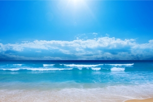夏日海边海滩背景