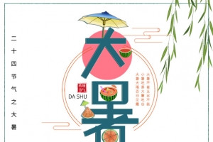 大暑西瓜荷叶小孩子柳条