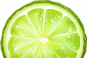 切开的青柠檬片素材图