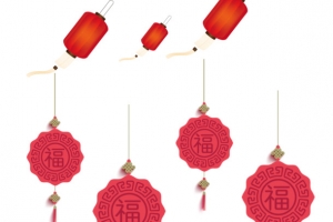 中国风灯笼福字挂饰