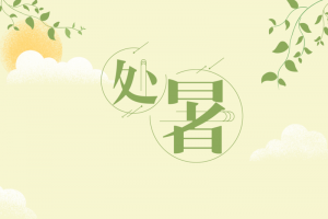 清新简约处暑海报背景
