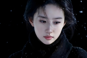 刘亦菲黑色背景唯美4K高清车机壁纸 3840x2160横屏免费下载