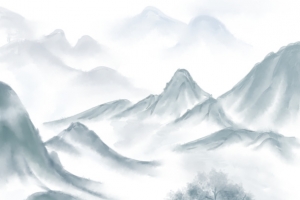 清明，中国风山水意境素材