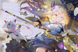 闹钟魔法杖 小猫 可爱女生4k动漫壁纸